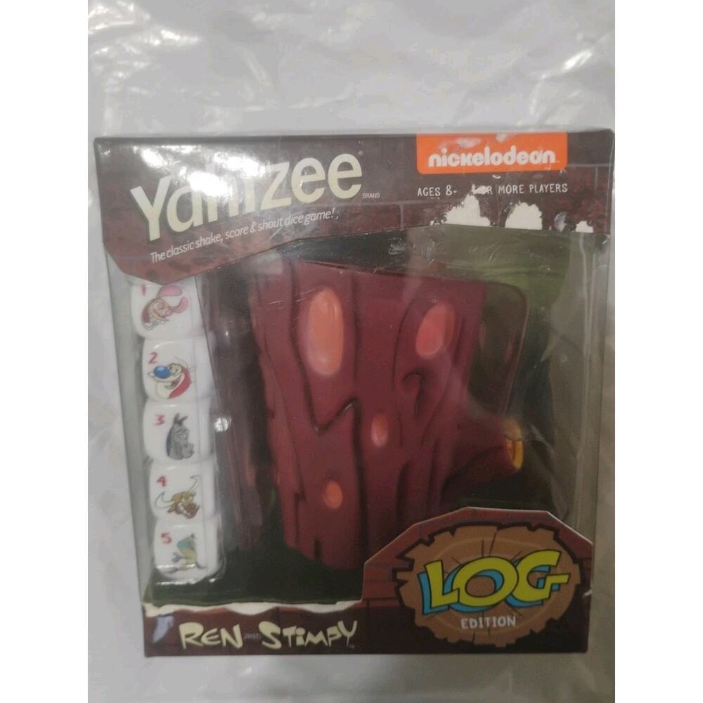 YAHTZEE Ren & Stimpy Nickelodeon Dice Game Used (Discontinued)